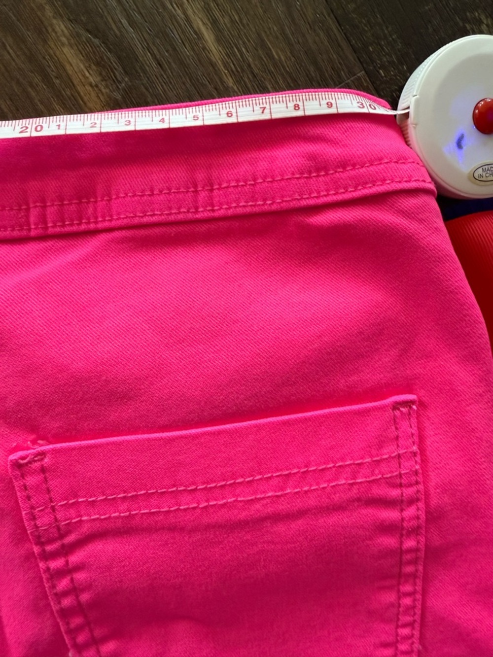 Judith March Hot Pink Boot Cut Pants with Red Ribbon Trim - Picture 5 of 10